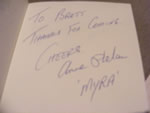 Anne Phelan (Myra Desmond) autograph